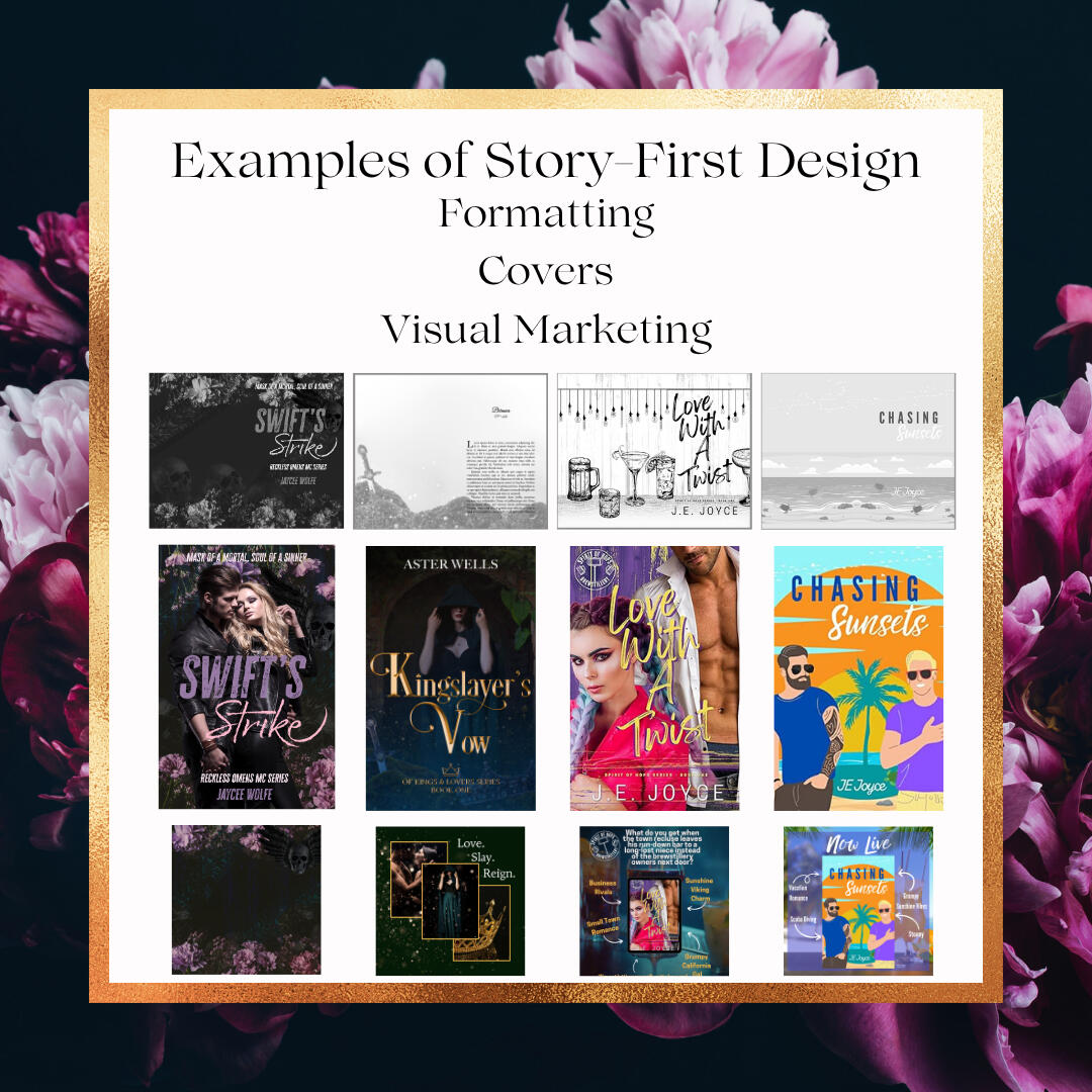 Examples of Story Driven Graphics across romance genres
